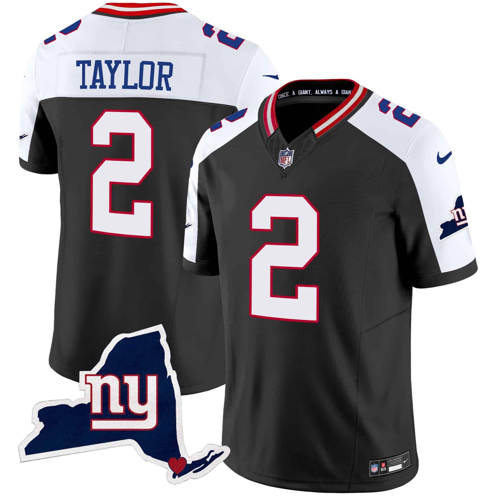 Men New York Giants #2 Taylor Black 2024 Nike Map Patch Limited NFL Jersey->indianapolis colts->NFL Jersey